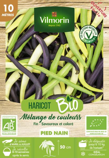 Légumes Secs - Haricot Nain en Mélange de Couleurs - 10 m - BIO - PACKAGING_RECTO